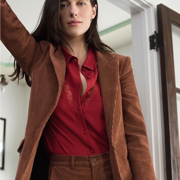 Reformation Dillon corduroy brown pant sz 27 - Picture 6 of 8